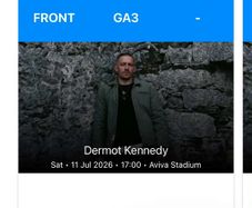 Dermot Kennedy FRONT Standing tickets