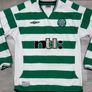 Genuine Vintage 2001 Umbro Celtic Glasgow Home Long Sleeve Jersey Shirt Mens Medium Image 2