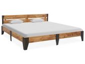 Bed Frame Solid Acacia Wood with Brushed Finish 180x200 cm