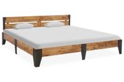 Bed Frame Solid Acacia Wood with Brushed Finish 180x200 cm