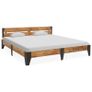 Bed Frame Solid Acacia Wood with Brushed Finish 180x200 cm Image 5
