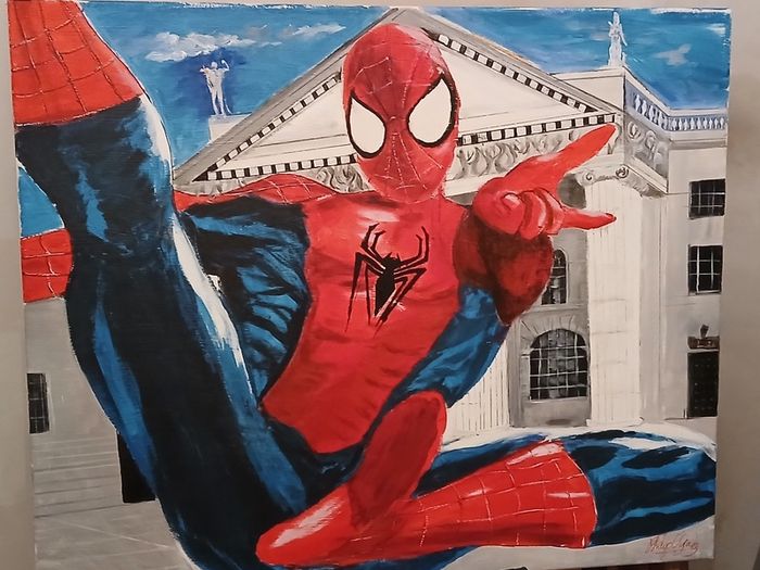 Painting of Spiderman Dublin GPO