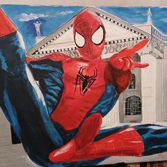 Painting of Spiderman Dublin GPO