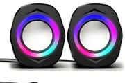 USB Wired Computer Speakers for Desktop PC  2.0 Wired Speaker for Monitor, Powered PC Speakers with 3.5mm JackBlack