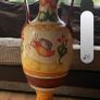 Large Vintage Style Hand Painted Ceramic Floor Vase  Floral Twin Image 4