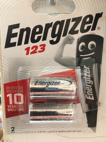 Energizer 123 Batteries 2 Pack