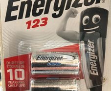 Energizer 123 Batteries 2 Pack