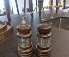 wooden salt and pepper grinder