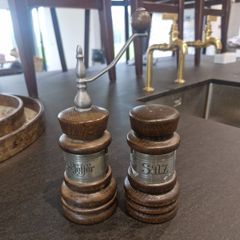 wooden salt and pepper grinder