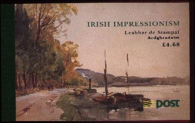 1993 Ireland Irish Impressionism Commemorative Stamp Booklet Mint Never Hinged (MNH). Images of contents shown