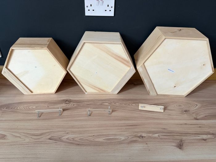3 Hexagon Shelves