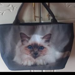 ladies bag tote with cat