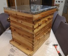 Complete beehive, ready to go to your garden. Just add bees.