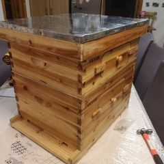 Complete beehive, ready to go to your garden. Just add bees.