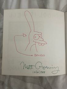 Matt Groening SIGNED Simpsons 'Life in Hell' Book