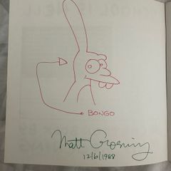 Matt Groening SIGNED Simpsons 'Life in Hell' Book