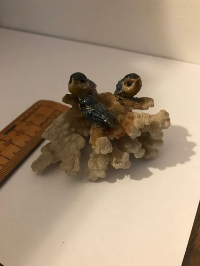 Three Birds on Coral ornament