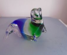 Coloured glass ornament, Sea lion, Home decor,Glass ornament, Paperweight,Gift