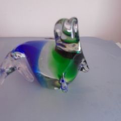 Coloured glass ornament, Sea lion, Home decor,Glass ornament, Paperweight,Gift