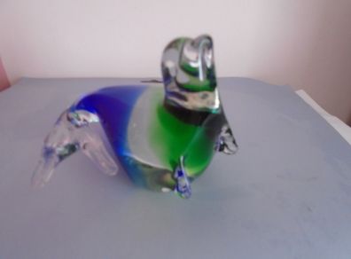 Coloured glass ornament, Sea lion, Home decor,Glass ornament, Paperweight,Gift