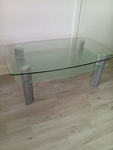 Modern Quality Tempered Glass Coffee Table
