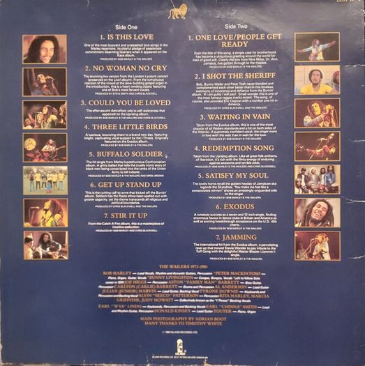 Bob Marley TBest Of Bob Marley And The Wailers Irish pressing