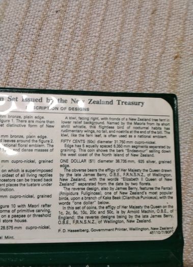 New Zealand  Proof Silver   Set