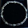 Vintage Sterling Silver 925 Blue Topaz Bracelet length 7,7" - 8,6g Image 2