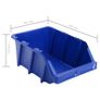 20 pcs Stackable Storage Bins 265x420x178 mm Blue Image 8
