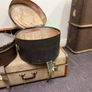 vintage leather trunks suitcases hatbox Image 7