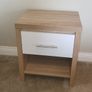 Oak and White Bedside Locker (NEW) Image 3
