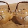 Vintage Pair Porcelain Japanese Teapots Image 3