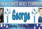 First Communion Day Banner Poster Personalised to your needs - just ask?