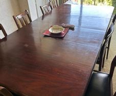 Large Solid Mahogany Extending Dining Table and Chairs