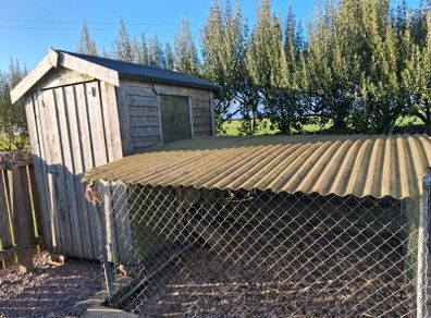 Good solid timber Hen house (4ft x 6ft) & hen run