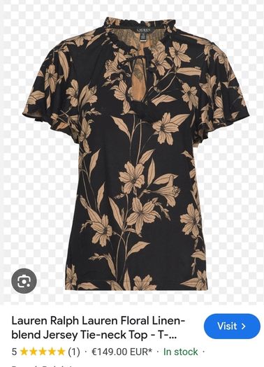 Ralph Lauren Linen Jersey floral top