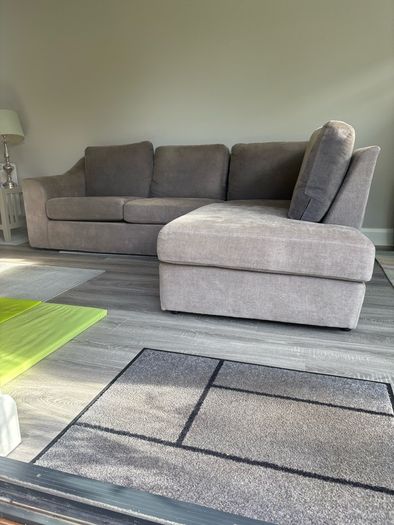 Corner Sofa Charcoal Grey