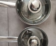 3-Piece Stainless Steel Pot & Pan Set with Lids