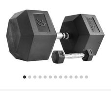 60kg Rubber Hex Dumbbell, Strongman, Powerlifter, Cheap!!