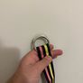 Lauren Ralph  Navy Blue, Pink, Yellow Striped Belt. 98 cm new Image 2