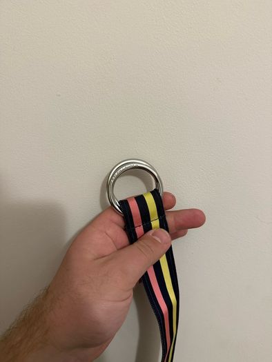 Lauren Ralph  Navy Blue, Pink, Yellow Striped Belt. 98 cm new