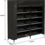 Shoe Rack 7 Tier Canvas,Shoe Cabinet,Shoe Rack Standing for Living Room,Hallway,Shoes Storage Organizer for 36 Pair of Shoes with Dustproof Cover,110cm 115cm 30cm (FREE POSTAGE) Image 2