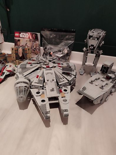 Lego Star Wars Bundle Millennium Falcon AT ST Trooper Ship Maz Castles Extra Pieces