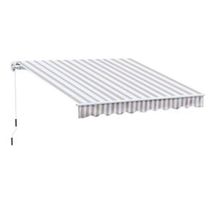 10' x 8' Manual Retractable Sun Shade Patio Awning