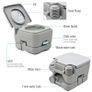 10L Portable Travel Toilet Outdoor Camping Picnic with 2 Detachable Tanks & Push-button Operation, Grey Image 5