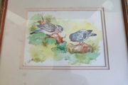 Lovely Framed Watercolor Painting Signed C. Collins .