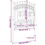 Fence Gate with Spear Top Black 103x100 cm Image 6