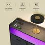 Black Chest of Drawers Bedroom, Dresser Cabinet with 2 Sockets, 2 USB Ports and 10 Colored LED Strips, Chest Drawers with Shelf 9 Fabric Drawers for Bedroom Living Room, 130 30 97cm Image 3