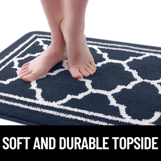 MULTIPLE SIZES/COLOURS AVAILABLE Washable Door Mats Indoor, Dirt Trapper Mat Absorbent Non-Slip Low Profile Doormat for Entrance Inside Kitchen Front Back Door Pets and Dogs 50 x 80 cm