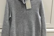 Luxury designer brand NPeal cashmere polo neck ladies jumper in a grey colour BRAND NEW WITH TAGS